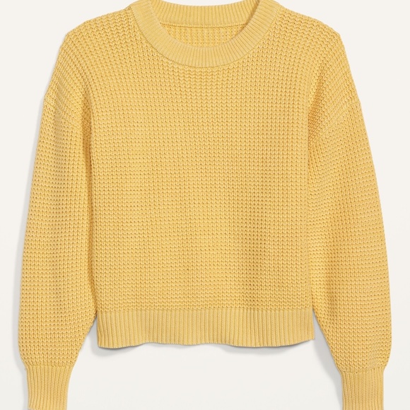Old Navy | Size S | Yellow Cotton Shaker-Stitch Sweater - Picture 1 of 7